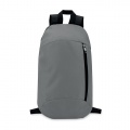 Backpack with front pocket, Stone Grey