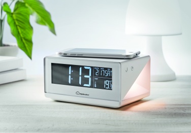 Logotrade corporate gifts photo of: LED clock & wireless charger5W