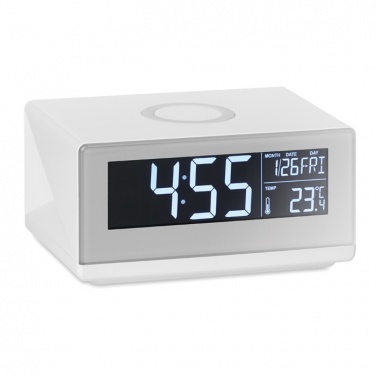 Logo trade advertising products picture of: LED clock & wireless charger5W