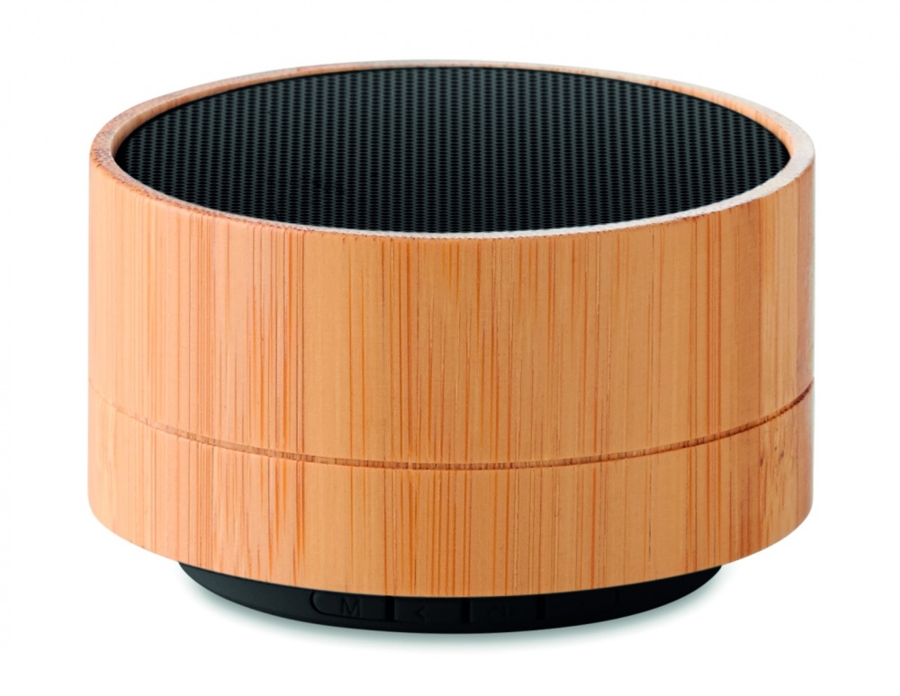 Logo trade corporate gifts picture of: 3W Bamboo wireless speaker