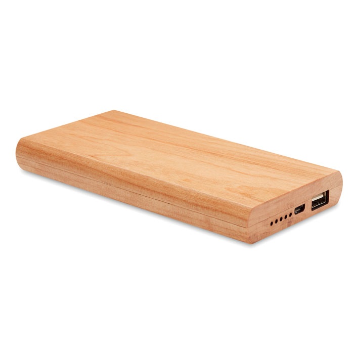 Logotrade advertising product image of: Power bank 4000 mAh Bamboo ARENA POWER