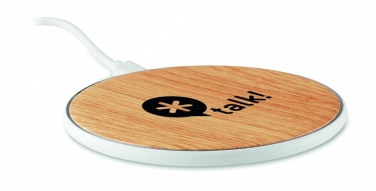 Logo trade promotional items image of: Wireless charger round 5W TISPAD