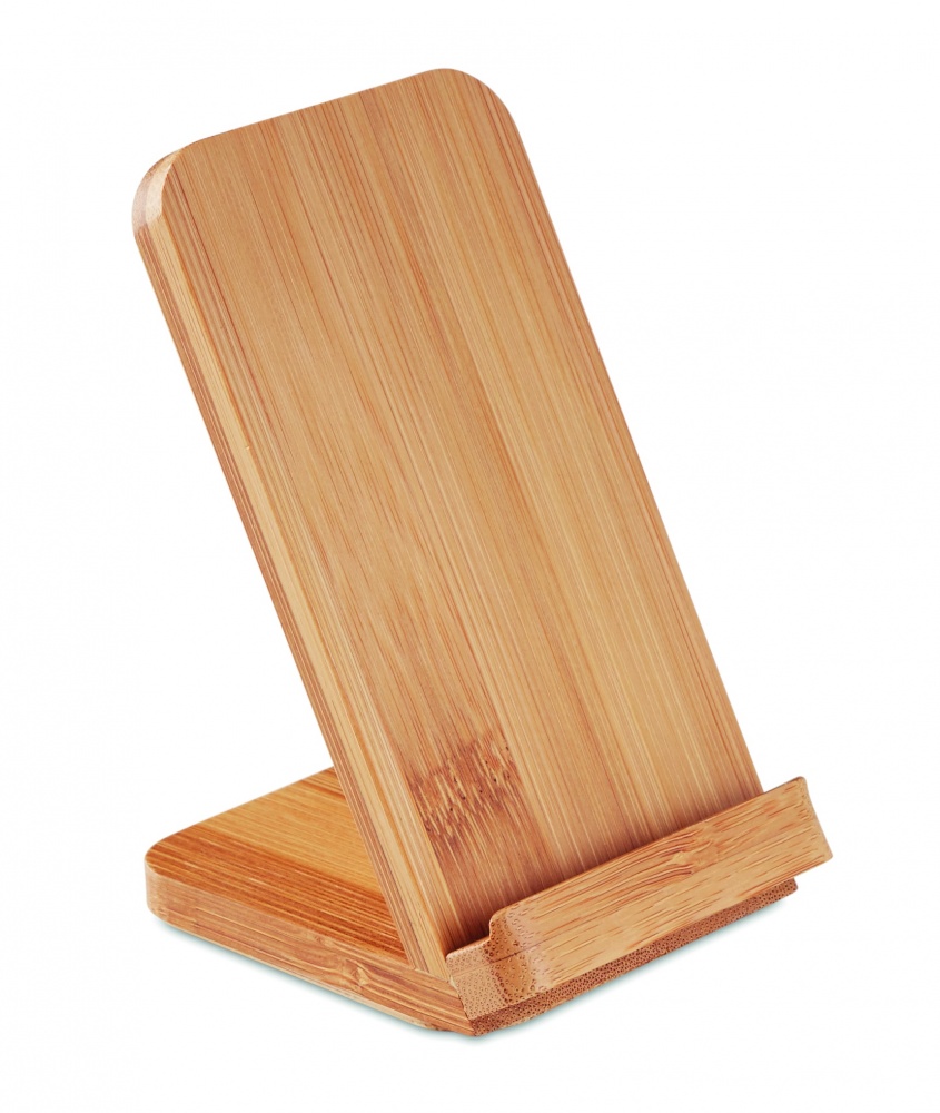 Logotrade advertising products photo of: Bamboo wireless charge stand 5W WIRESTAND