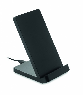 Logotrade corporate gift picture of: Bamboo wireless charge stand5W