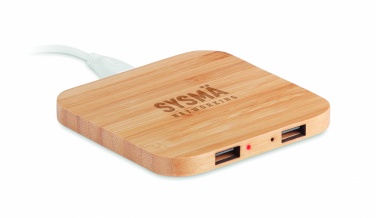 Logotrade promotional products photo of: Bamboo wireless charge pad 5W