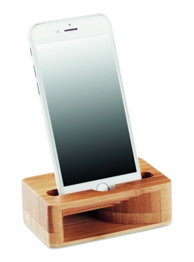 Logotrade corporate gift picture of: Bamboo phone stand-amplifier CARACOL