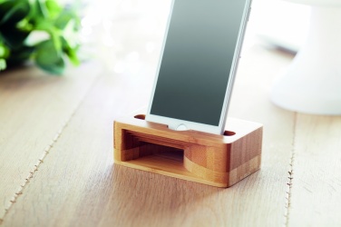 Logotrade promotional merchandise photo of: Bamboo phone stand-amplifier CARACOL