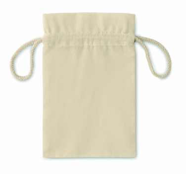 Logo trade promotional item photo of: Small Cotton draw cord bag