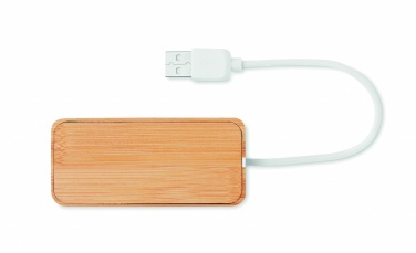 Logo trade promotional item photo of: Bamboo USB 3 ports hub