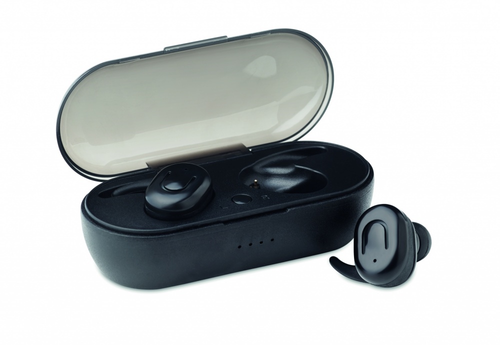 Logo trade promotional gift photo of: TWS earbuds with charging box