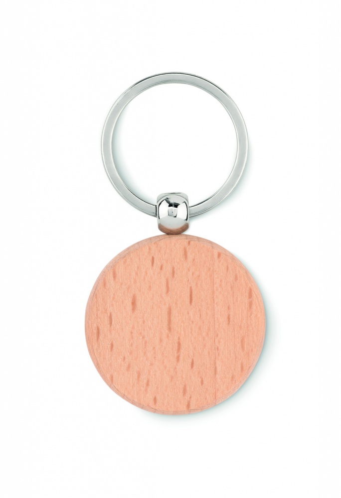 Logotrade promotional merchandise photo of: Round wooden key ring Saldus