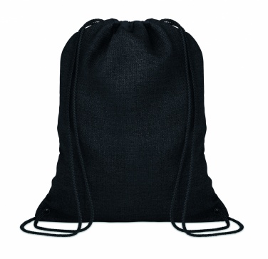 Logo trade promotional giveaways image of: 1200D heathered drawstring bag