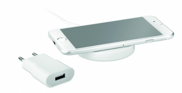 Logo trade promotional items image of: Wireless charger travel set