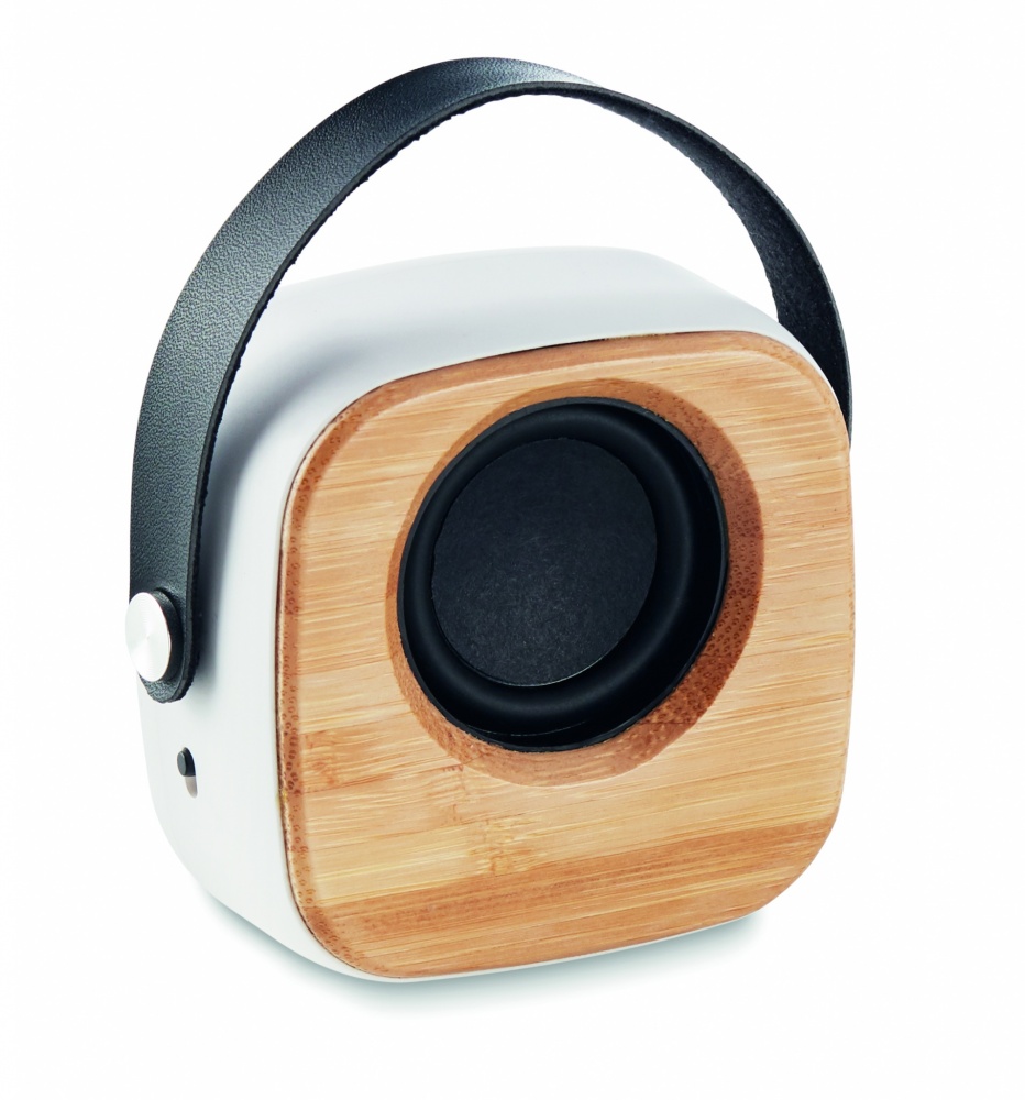 Logotrade promotional gift picture of: Speaker 3W with bamboo front side