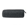 Felt zippered pencil case, Stone Grey