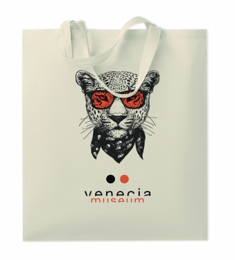 Logo trade promotional giveaways image of: 140gr/m² cotton shopping bag