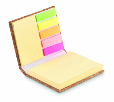 Logo trade advertising products image of: Cork sticky note memo pad