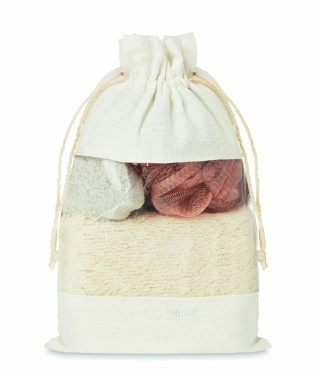 Logo trade promotional gift photo of: Bath set in cotton pouch