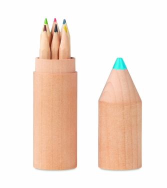 Logo trade promotional giveaway photo of: 6 pencils in wooden box