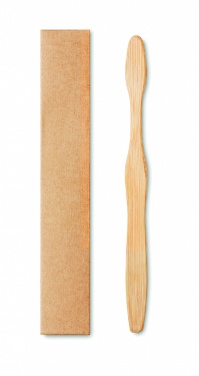 Logo trade promotional giveaway photo of: Bamboo toothbrush in Kraft box