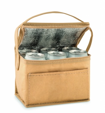 Logo trade corporate gifts image of: 6 can woven paper cooler bag