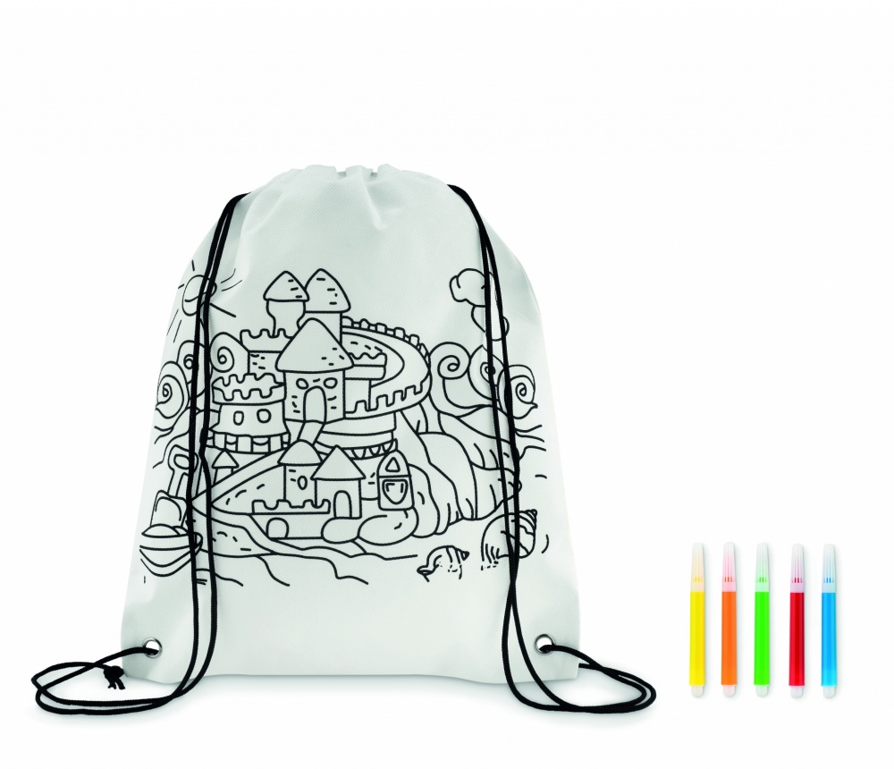 Logotrade promotional gift image of: Non woven kids bag with pens