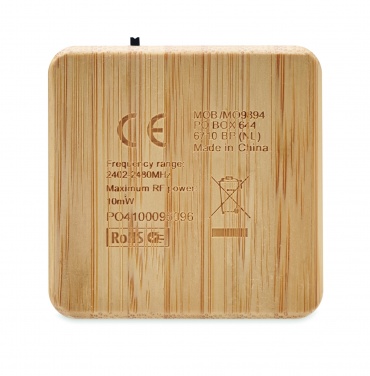 Logo trade promotional products picture of: Bamboo wireless speaker