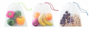 Logotrade promotional gift picture of: Set of 3 RPET mesh food bags