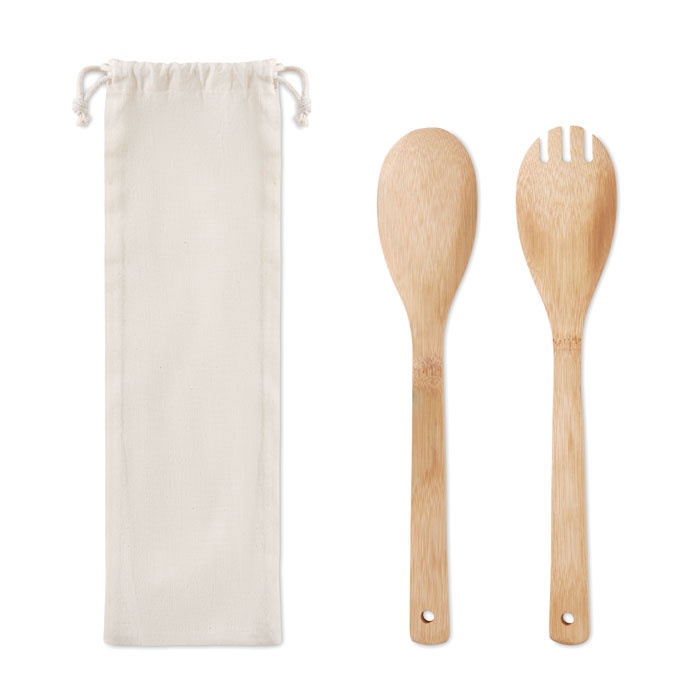 Logotrade promotional giveaways photo of: Set bamboo utensils salad