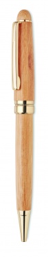 Logo trade promotional giveaway photo of: Bamboo twist-action ballpoint pen in a box