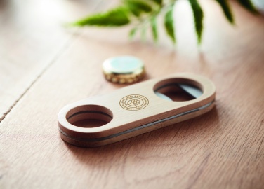 Logo trade promotional products picture of: Oval Bamboo bottle opener VALBAMPER