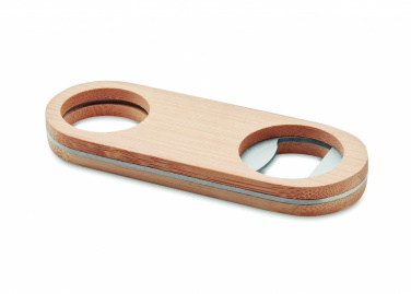 Logo trade promotional products picture of: Oval Bamboo bottle opener VALBAMPER