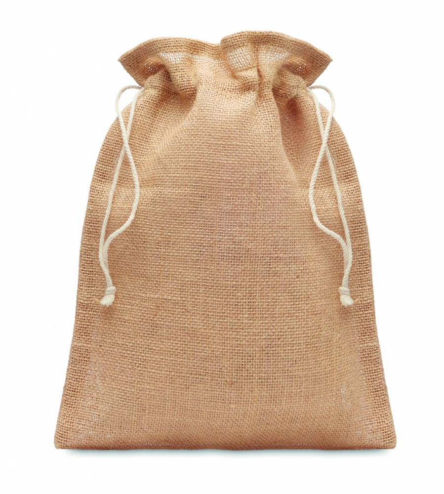 Logotrade promotional item picture of: Small jute gift bag 14 x 22 cm