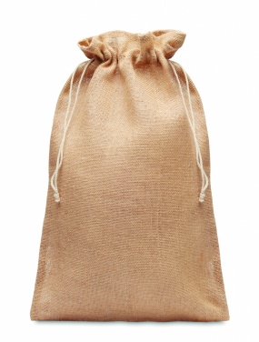 Logo trade promotional merchandise picture of: Large jute gift bag 30x47 cm