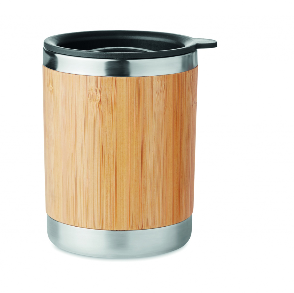 Logo trade advertising products picture of: Tumbler in bamboo cover 250ml