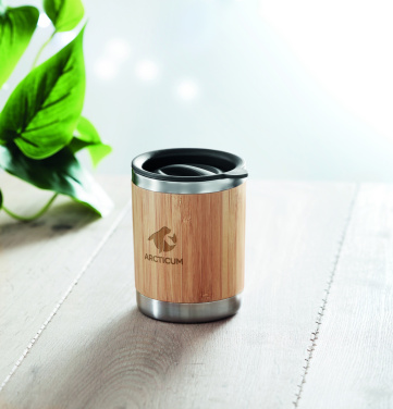 Logo trade corporate gifts image of: Tumbler in bamboo cover 250ml