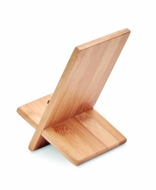 Logo trade advertising products image of: Bamboo phone stand/ holder WHIPPY