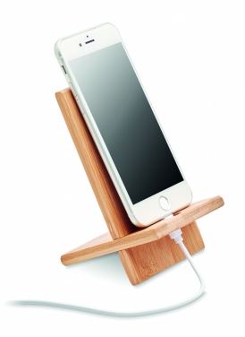 Logotrade promotional item image of: Bamboo phone stand/ holder WHIPPY