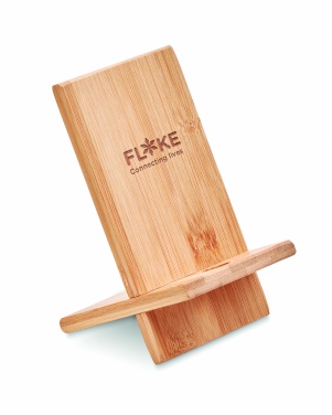 Logo trade promotional giveaways picture of: Bamboo phone stand/ holder WHIPPY