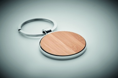 Logotrade business gifts photo of: Round key ring metal bamboo