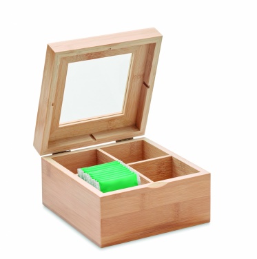 Logo trade promotional merchandise picture of: Bamboo tea box