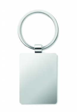 Logo trade promotional products picture of: Rectangular key ring bamboo WEST