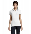 PASADENA women polo 200g, White/Navy