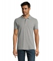 PERFECT MEN Polo 180g, Grey Melange 2