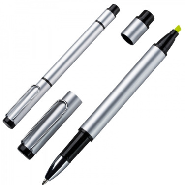 Logo trade promotional products image of: Metal duo pen GETAFE