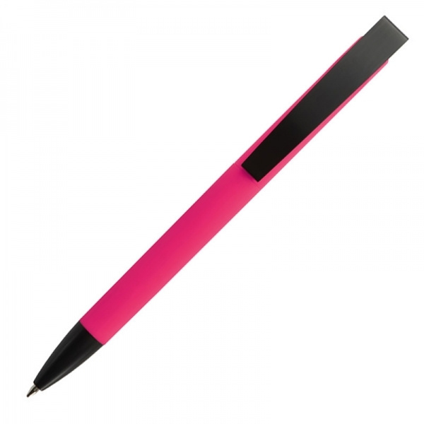 Logo trade promotional giveaways image of: Metal ballpen soft touch BRESCIA