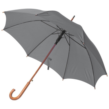 Logo trade promotional merchandise picture of: Wooden automatic umbrella NANCY