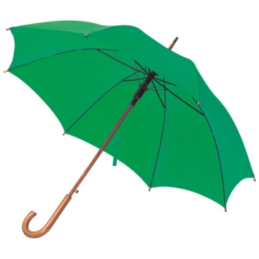 Logo trade promotional merchandise image of: Wooden automatic umbrella NANCY