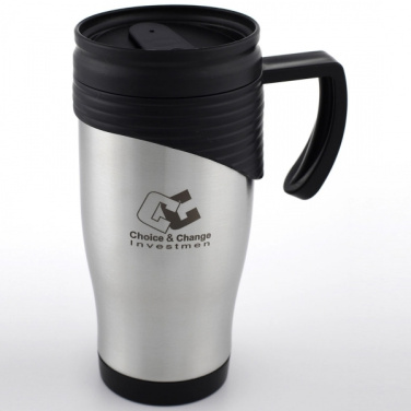 Logo trade promotional merchandise photo of: Stainless steel thermo cup EL PASO 400 ml