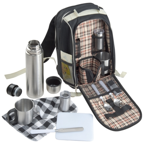 Logo trade promotional gifts image of: Luxurious picnic backpack with cool bag GEORGIA